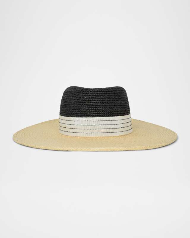 Thalia Grosgrain Wide Brim Fedora